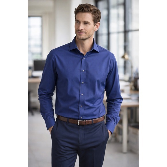 Charles Tyrwhitt Other - Charles Tyirwhitt Dark Blue Non Iron Classic Fit Men's Shirt Size XL Business